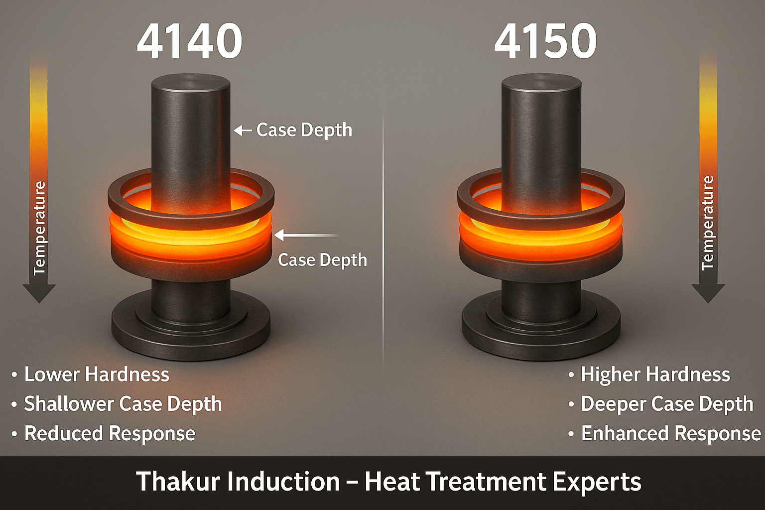Induction Heat Treatment for 4140 & 4150 Steel Grades