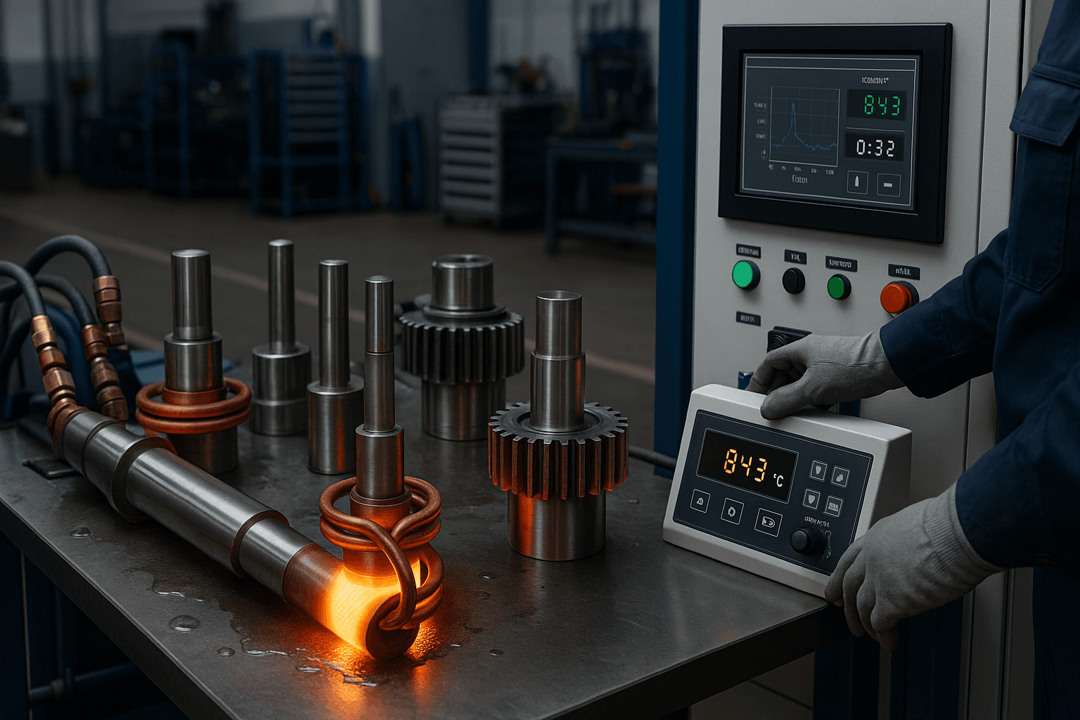 Induction Heat Treatment for EN8 Steel Components